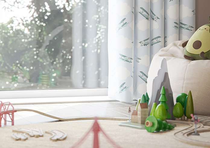 Flying Ace, Green - Made to Measure Curtains - Image 5